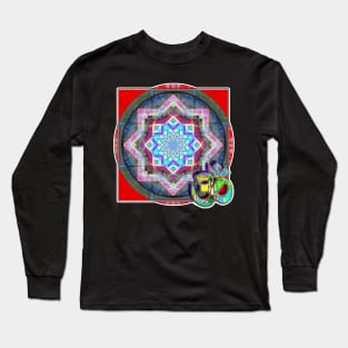 Disk Mandala Green Om Long Sleeve T-Shirt